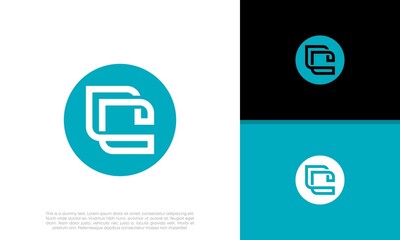 Initials C logo design. Initial Letter Logo.	
