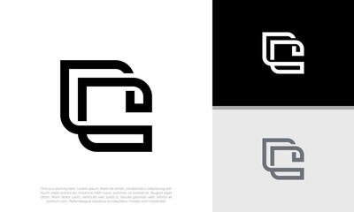 Obraz premium Initials C logo design. Initial Letter Logo. 