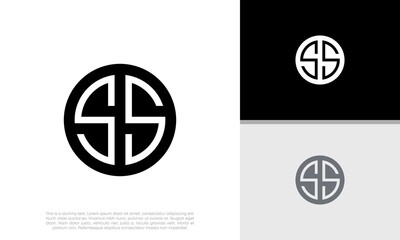 Initials SS logo design. Initial Letter Logo.	
