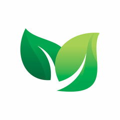 green nature leaf logo design