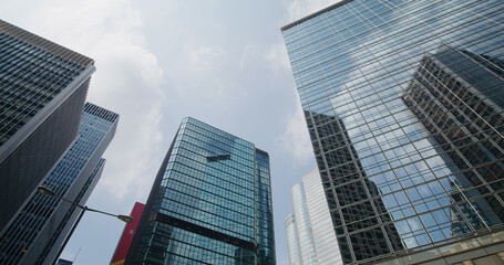 Plakat Hong Kong business district