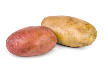 Potato isolated on white background close up