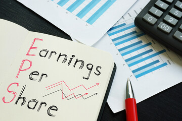Earnings Per Share EPS is shown on the business photo using the text