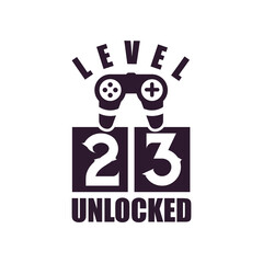 23rd Birthday for Gaming lovers Level 23 Unlocked