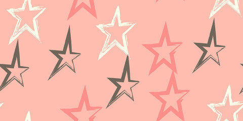 Creative stylish background. Brush stroke vector illustration. Seamless pattern.