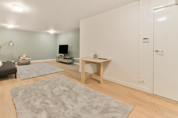 Contemporary living room with TV set