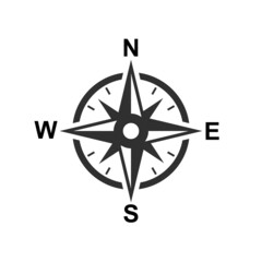 Compass Rose Icon Vector Logo Template Illustration Design