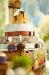 bumpkin party decoration with redneck boots