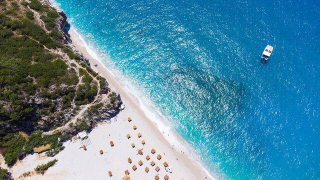 Gjipe Beach, famous beach in Albania