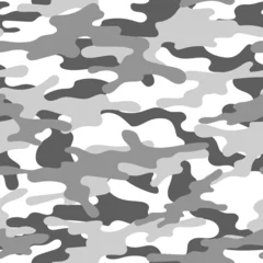Papier peint Gris imprimé camouflage vectoriel gris armée, motif sans couture pour bandeau de vêtements ou imprimé.
