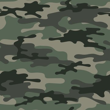 army vector green camouflage print, seamless pattern for clothing headband or print.