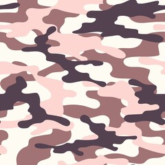 pink seamless camouflage. print on clothes or print. vector.