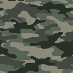 military camouflage. vector seamless print. army green camouflage for clothing or printing