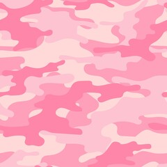 army pink camouflage. vector print for clothes or print. seamless pattern	