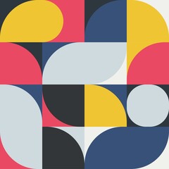 Abstract Vector geometric shape. Modern stylish texture. Designed by NEO GEO mural.				