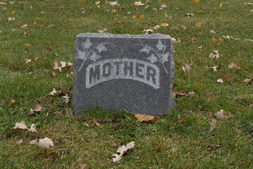 Vintage gravestone that simply says 