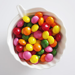 Colorful skittles candies