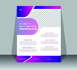 Flyer poster brochure business cover vector and illustration template design in A4 size.