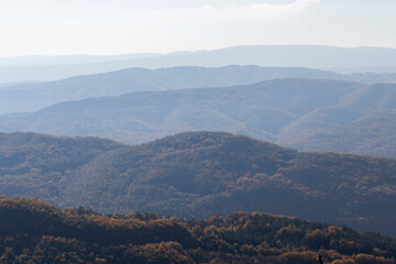 Naklejka premium Autumn Landscape of Erul mountain near Kamenititsa peak, Bulgaria