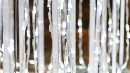 Christmas lights, close-up, garlands, play of light, atmosphere