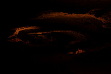 Dimly Lit Channel in Mammoth Cave