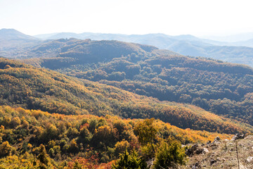 Autumn Landscape of Erul mountain near Kamenititsa peak, Bulgaria