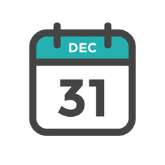 December 31 Calendar Day or Calender Date for Deadlines or Appointment