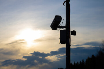 Camera for photo and video filming of traffic violations, automated control systems, measuring speed and fixing fines.