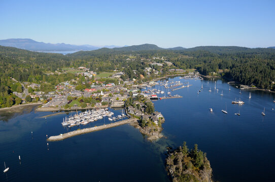 Ganges, Salt Spring Island Aerial Photographs, British Columbia, Canada.