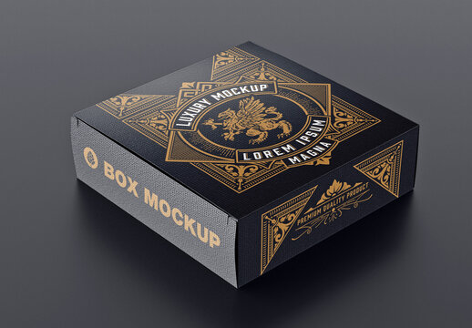 Luxury Cardboard Box Mockup