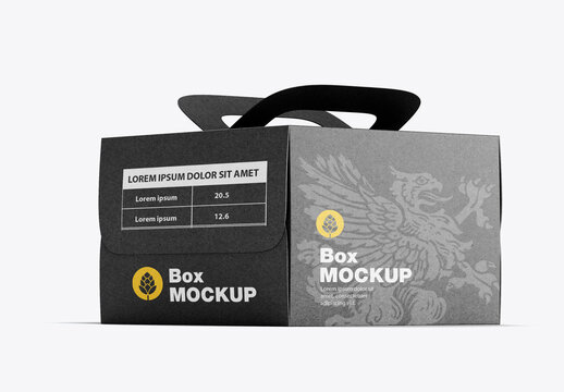Box with Handles Mockup