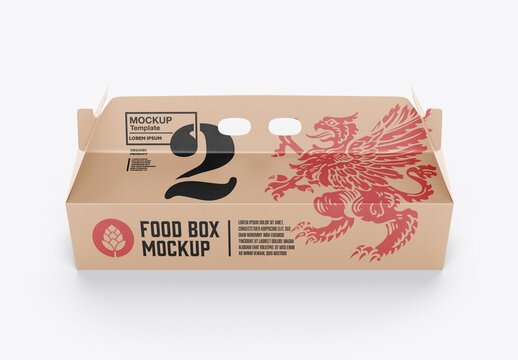 Food Kraft Box Mockup