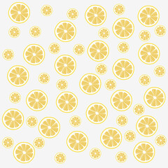 Slices of fresh yellow lemon summer background.