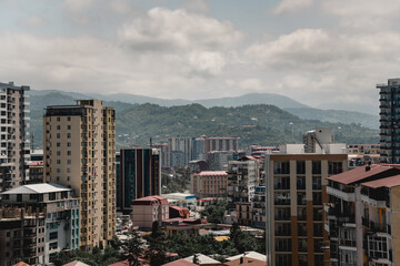 Aerial view of Mumbai's skyline where old, heritage structures stand cheek by jowl with ultra...