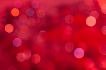 Dark red blurred background with bokeh hexagonal