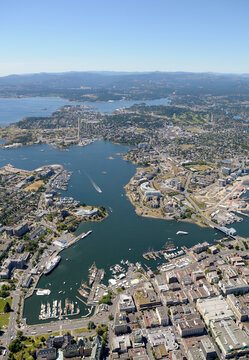 Victoria Harbour, Vancouver Island Aerial Photos, British Columbia.