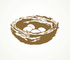 Nest. Vector drawing icon sign