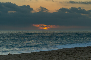 sunset over the sea