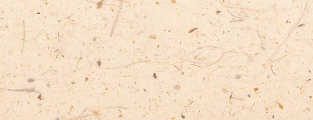 Natural organic japanese recycled beige paper texture. Banner background