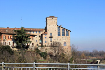 Walking in center of Cassano d'Adda