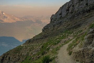 Highline Trail Hugs The Mountainside As It Begins To Head Down Hill