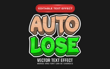 Auto lose editable text effect