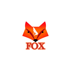 Creative Fox Head Logo Design Illustration