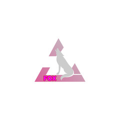 Hipster fox monoline logo combination symbol icon design vector