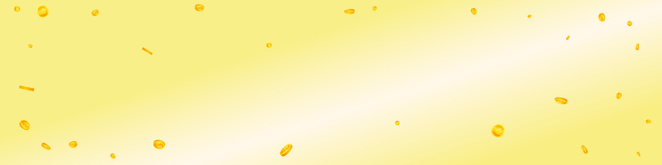 Thai baht coins falling. Cute scattered THB coins. Thailand money. Unequaled jackpot, wealth or success concept. Vector illustration.