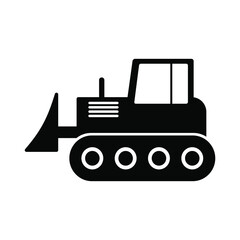 bulldozer isolated on white