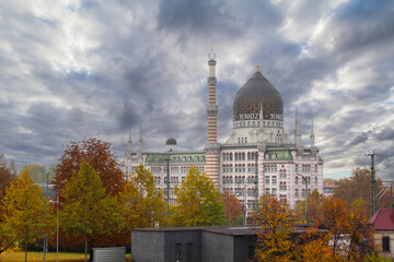 Famous Yenidze cigarette factory in Dresden, built in oriental style