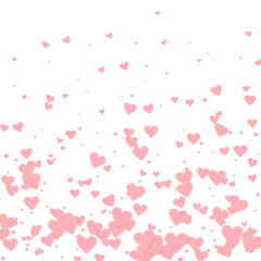 Pink heart love confettis. Valentine's day gradien