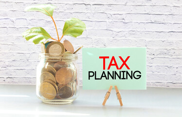 Handwriting text Tax Planning. Concept meaning man of financial situation
