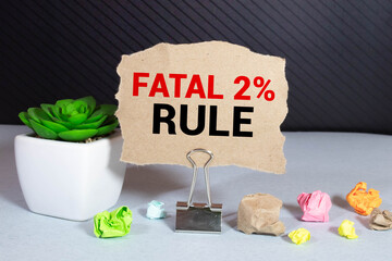 Business Term with Climbing Chart Graph - Fatal Two Percent Rule